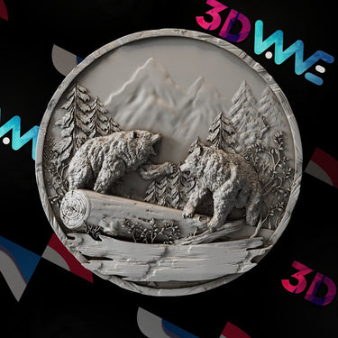 BEAR SIGN 3d stl - 3DWave.us